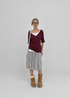 Vapor tiered midi skirt