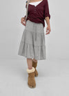Vapor tiered midi skirt