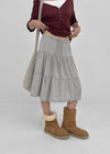Vapor tiered midi skirt