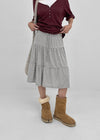 Vapor tiered midi skirt