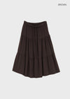 Vapor tiered midi skirt