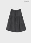 Vapor tiered midi skirt
