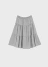 Vapor tiered midi skirt