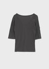 Kujan Button Roll-up 3/4 Sleeve T-shirt