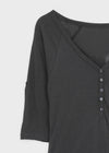 Kujan Button Roll-up 3/4 Sleeve T-shirt