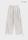 (UNISEX) Ducl Stripe Balloon Elastic Waist Pants