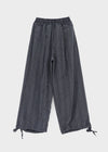 (UNISEX) Ducl Stripe Balloon Elastic Waist Pants