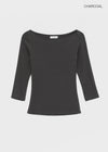 Wikiver Boat Neck Tencel 3/4 Bootie