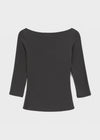 Wikiver Boat Neck Tencel 3/4 Bootie