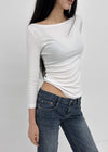 Wikiver Boat Neck Tencel 3/4 Bootie