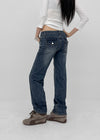 Wippole Low-waisted Straight Denim Pants