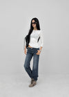 Wippole Low-waisted Straight Denim Pants