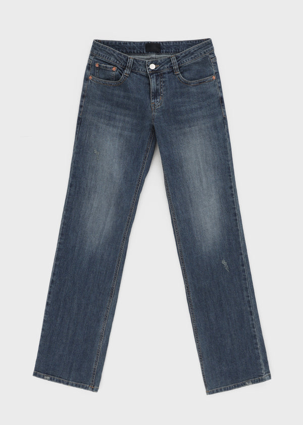 Wippole Low-waisted Straight Denim Pants