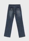 Wippole Low-waisted Straight Denim Pants