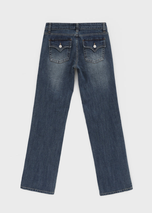 Wippole Low-waisted Straight Denim Pants