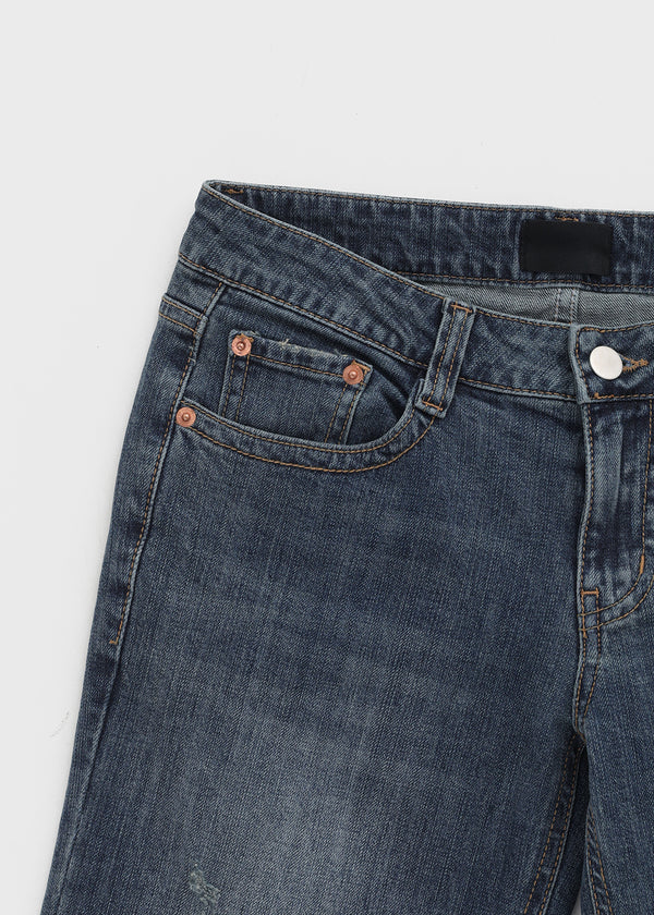 Wippole Low-waisted Straight Denim Pants