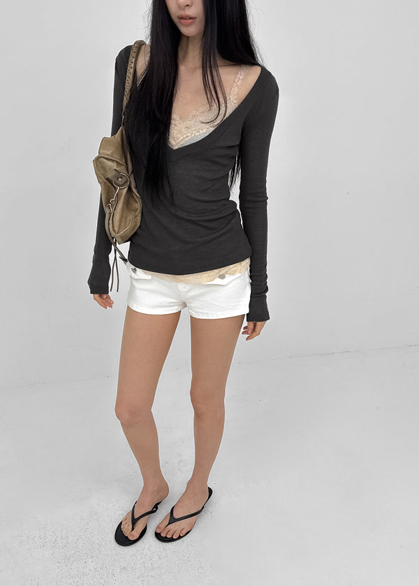 Tuvia Low-Waist Pocket Shorts