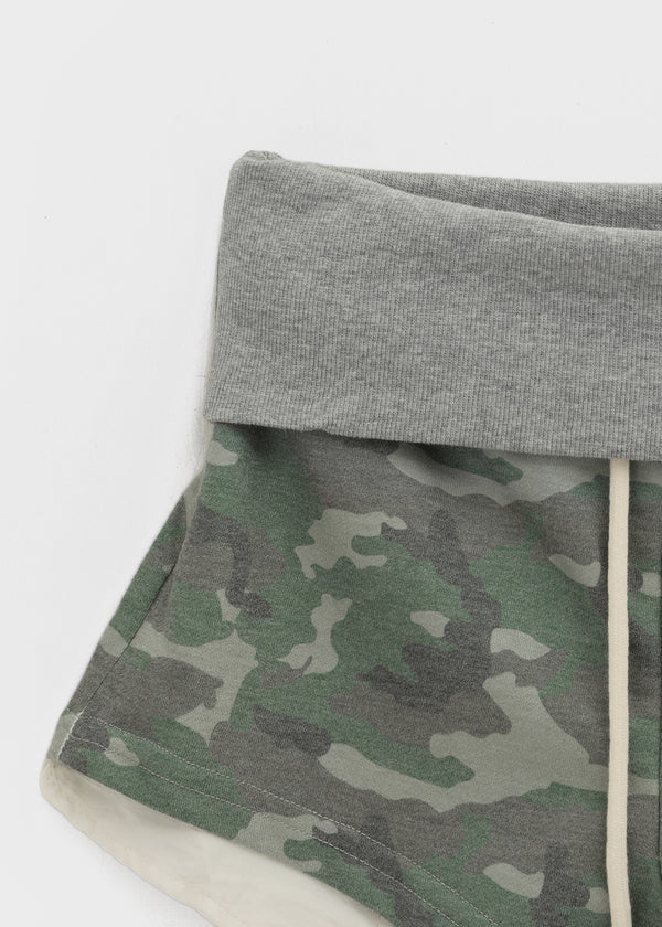 Whikit Camo Folding Elastic Shorts