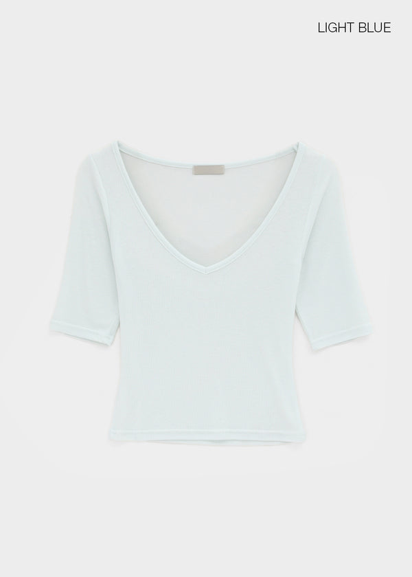 Lopopong Deep V-neck Sleeveless Tee