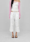 Cup Button Capri Elastic Pants
