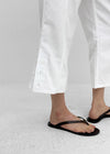 Cup Button Capri Elastic Pants