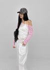 Cup Button Capri Elastic Pants