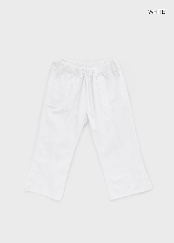 Cup Button Capri Elastic Pants