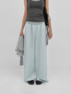 Titeon Linen Elastic Waist Wide Pants