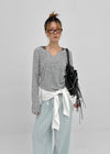 FKA Summer V-neck Long Sleeve Tee