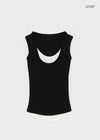 Luisha color-block layered sleeveless top