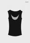 Luisha color-block layered sleeveless top