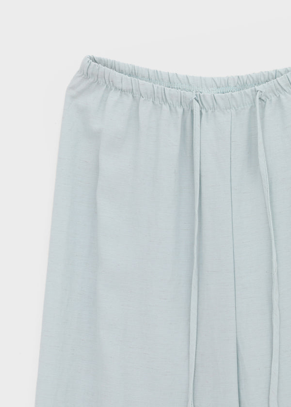 Titeon Linen Elastic Waist Wide Pants