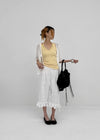 Cle Strap Linen Short Sleeve Cardigan