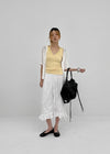 Cle Strap Linen Short Sleeve Cardigan
