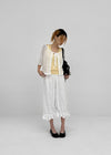 Cle Strap Linen Short Sleeve Cardigan
