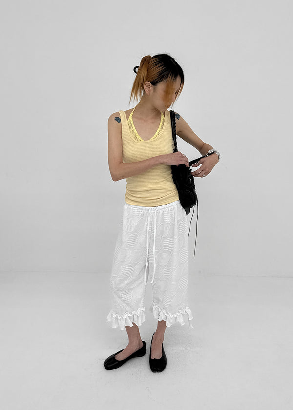 Cheddy Striped Square Neck Sleeveless