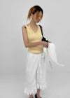 Cheddy Striped Square Neck Sleeveless
