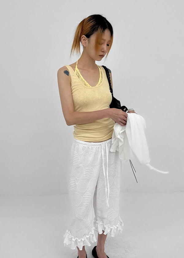 Cheddy Striped Square Neck Sleeveless