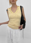 Cheddy Striped Square Neck Sleeveless