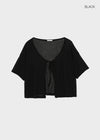 Cle Strap Linen Short Sleeve Cardigan