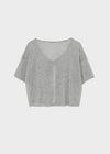 Cle Strap Linen Short Sleeve Cardigan