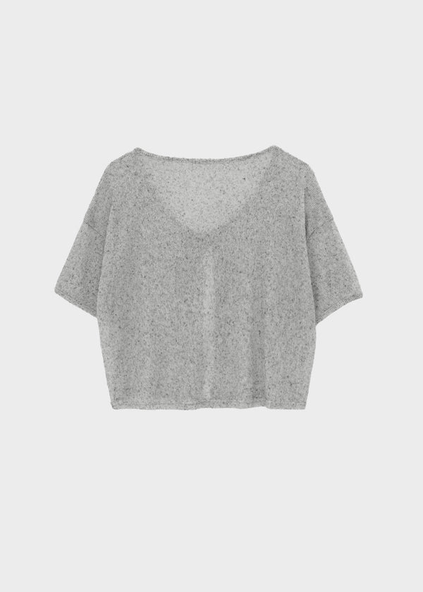 Cle Strap Linen Short Sleeve Cardigan