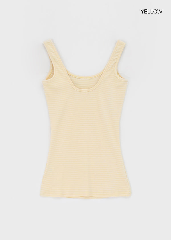 Cheddy Striped Square Neck Sleeveless