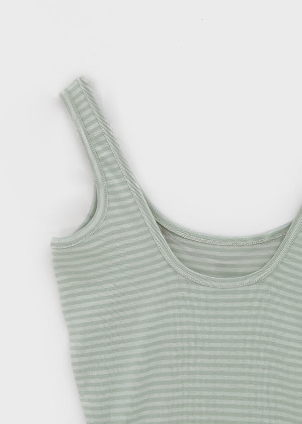 Cheddy Striped Square Neck Sleeveless