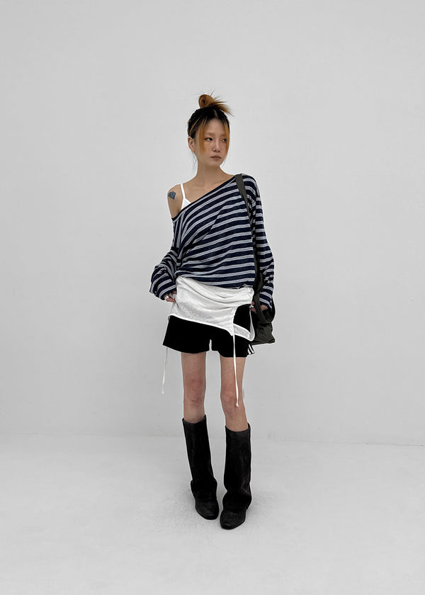 Dinf Striped Summer Long Sleeve Tee