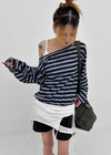 Dinf Striped Summer Long Sleeve Tee