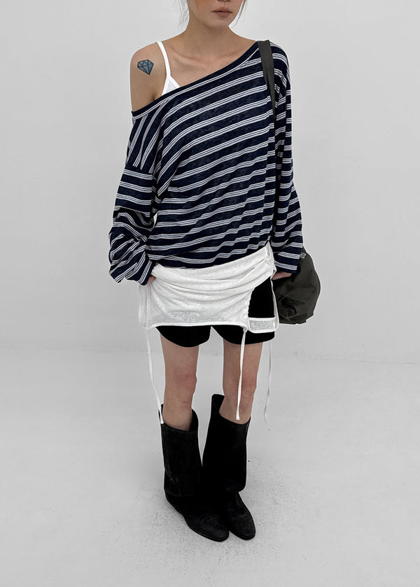 Dinf Striped Summer Long Sleeve Tee