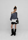 Dinf Striped Summer Long Sleeve Tee