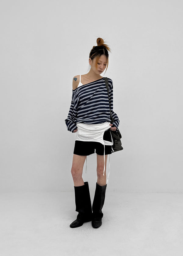 Dinf Striped Summer Long Sleeve Tee