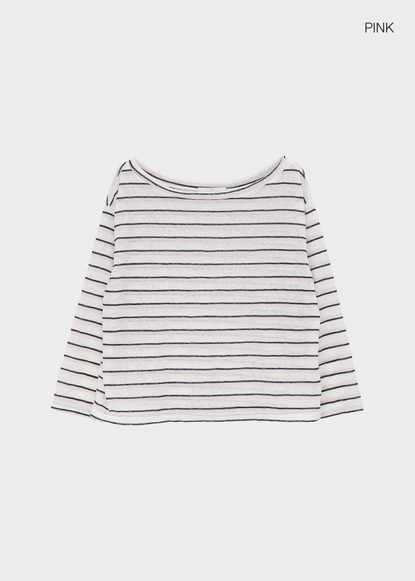 Dinf Striped Summer Long Sleeve Tee